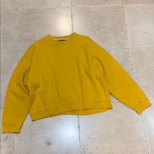 Vintage STARTER Men's Mustard Crewneck Sweater